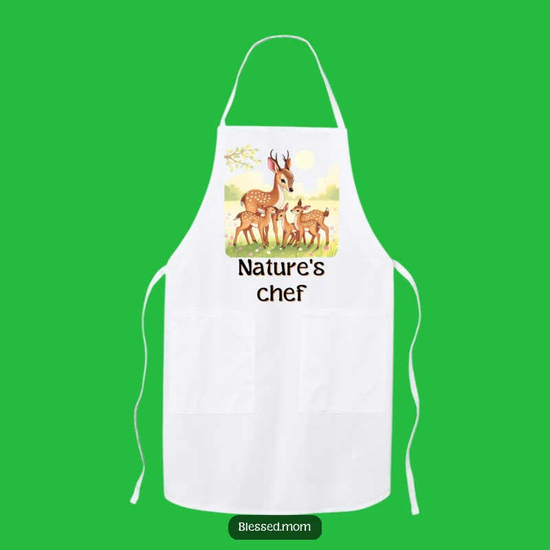 Funny Deer Mom Apron: Embrace Nature in the Kitchen