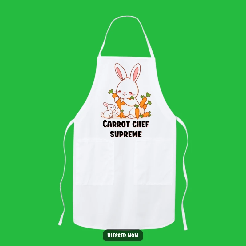 Funny Mama Rabbit Carrots Apron - Kitchen Bunny Gift