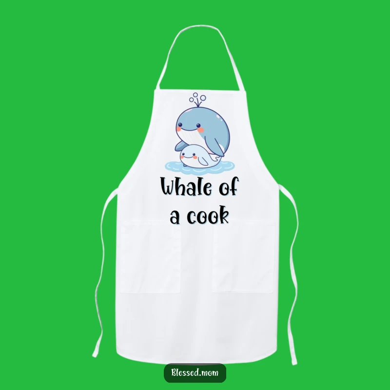Funny Kawaii Whale Chef Apron - Cute Kitchen Kitchenware & Gift