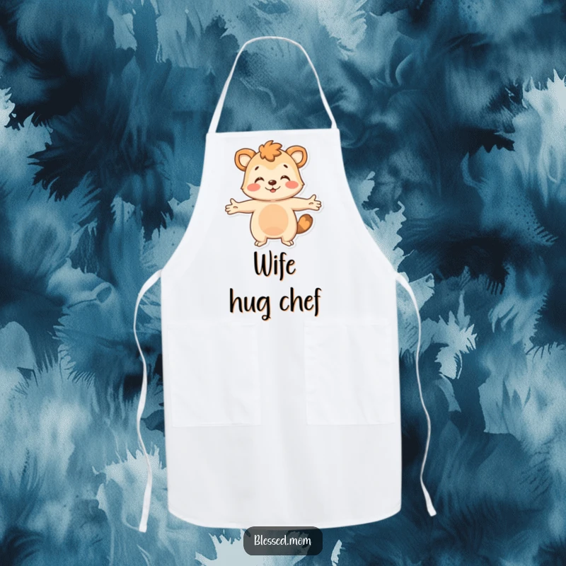 Funny Apron: An animal with arms outstretched gives a warm, welcoming hug, perfect for friendly kitchen activities.