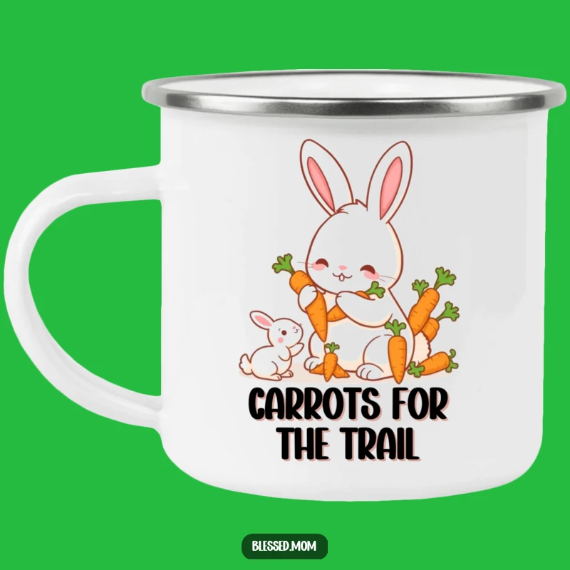 Funny Mama Rabbit Carrots Camping Mug - Outdoor Bunny Gift