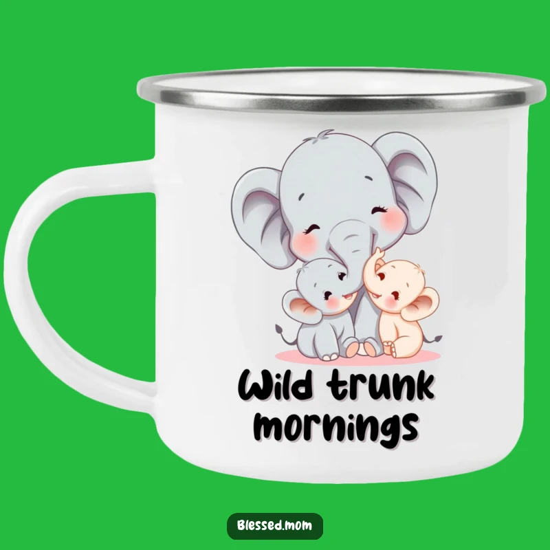 Funny Elephant Mom Camping Mug - Durable & Hilarious Trunk Tickle Adventure