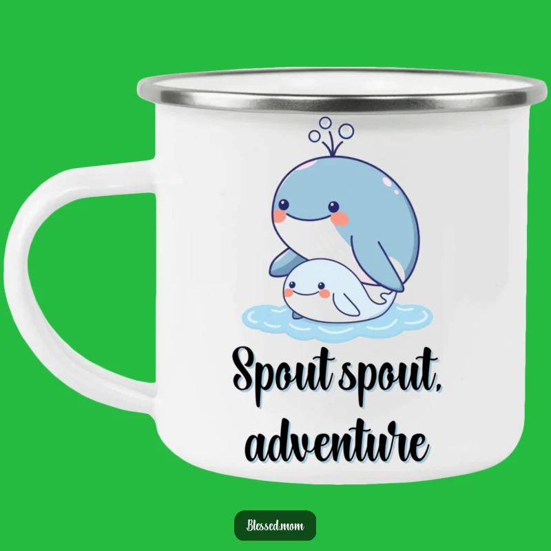 Funny Kawaii Whale Adventure Mug - Durable & Cute Outdoor Gift