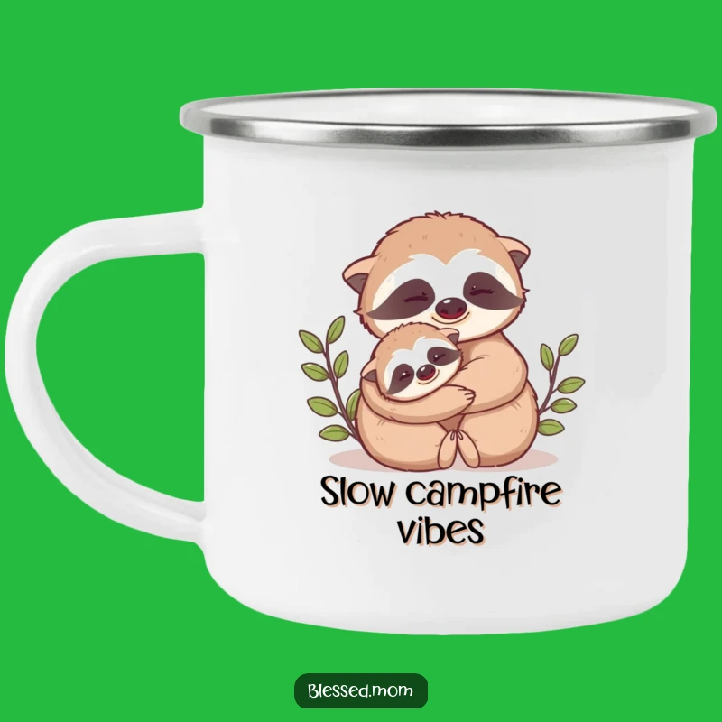 Funny Mama Sloth Hug Camping Mug: Durable & Hilarious Outdoor Drinkware