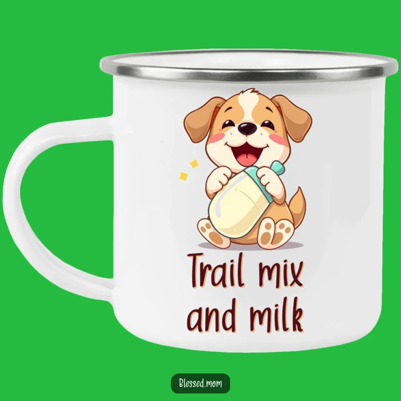 Funny Dog Baby Bottle Camping Mug - Outdoor Pup Drinkware, Gift Idea