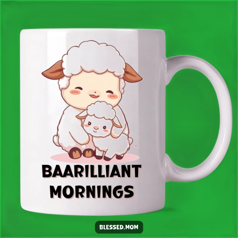 Contented Sheep Mom Mug - Sweet Nuzzle, Cozy & Calm Morning Gift