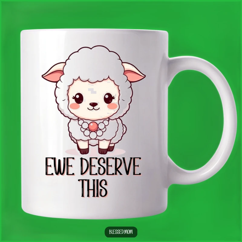 Funny Sheep Pearl Necklace Mug: Posh Ewe Humor - Perfect Gift
