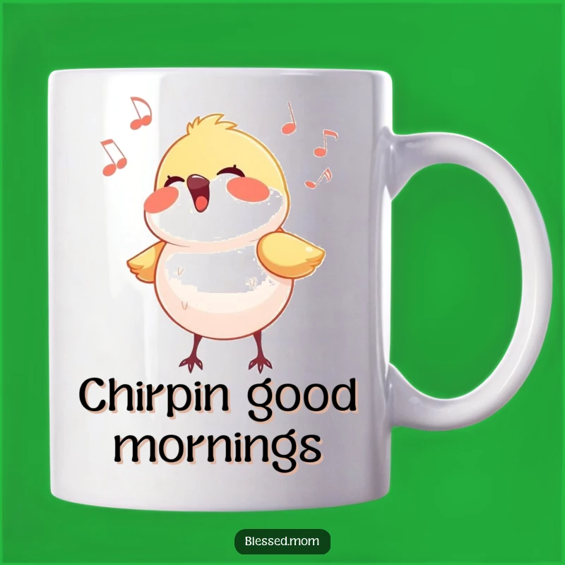 Funny Bird Song Mug: Joyful Tune Design, Perfect Singing Bird Gift