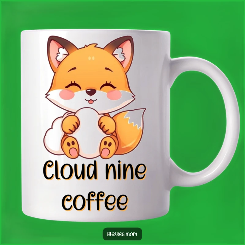 Funny Fox Cloud Mug: Dreamy Paws Design, Perfect Relaxing Fox Gift
