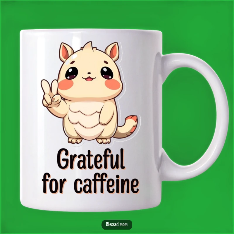 Funny Grateful Creature Peace Sign Mug: Express Thanks with this Uplifting and Humorous Gift