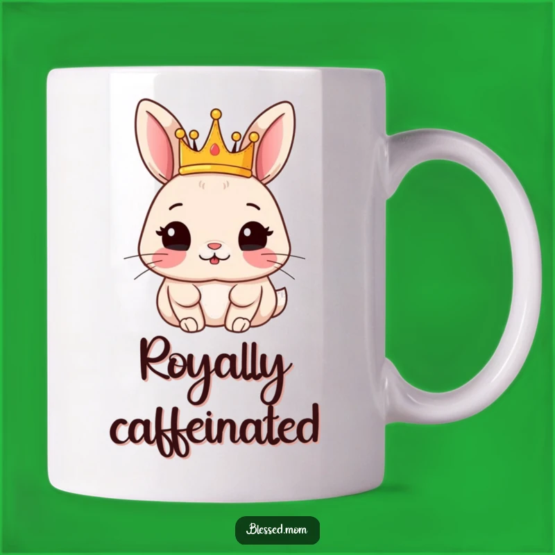 Funny Rabbit King Mug: Royal Crown Design, Perfect Cute Rabbit Gift