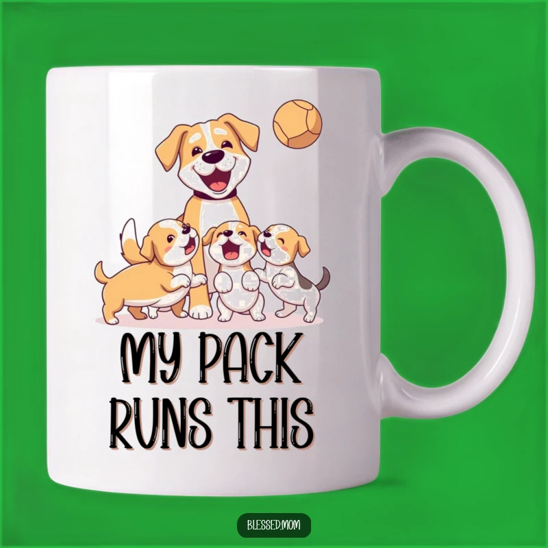 Funny Dog Mom Playing Fetch Mug: Perfect Gift for Energetic Puppy Lovers