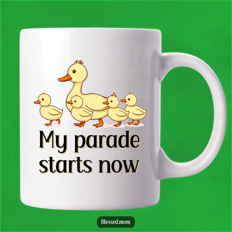 Funny Mom Duck Mug: Leader Ducklings Line Design, Perfect Mom Gift