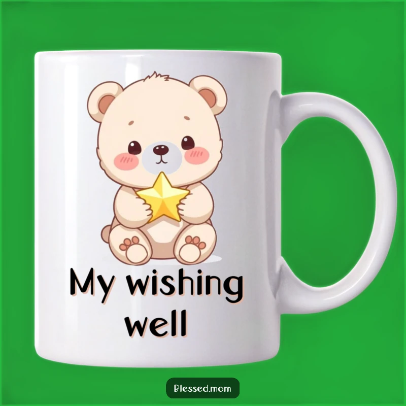 Funny Bear Cub Star Mug: Adorable Cute Animal Art, Perfect Funny Gift
