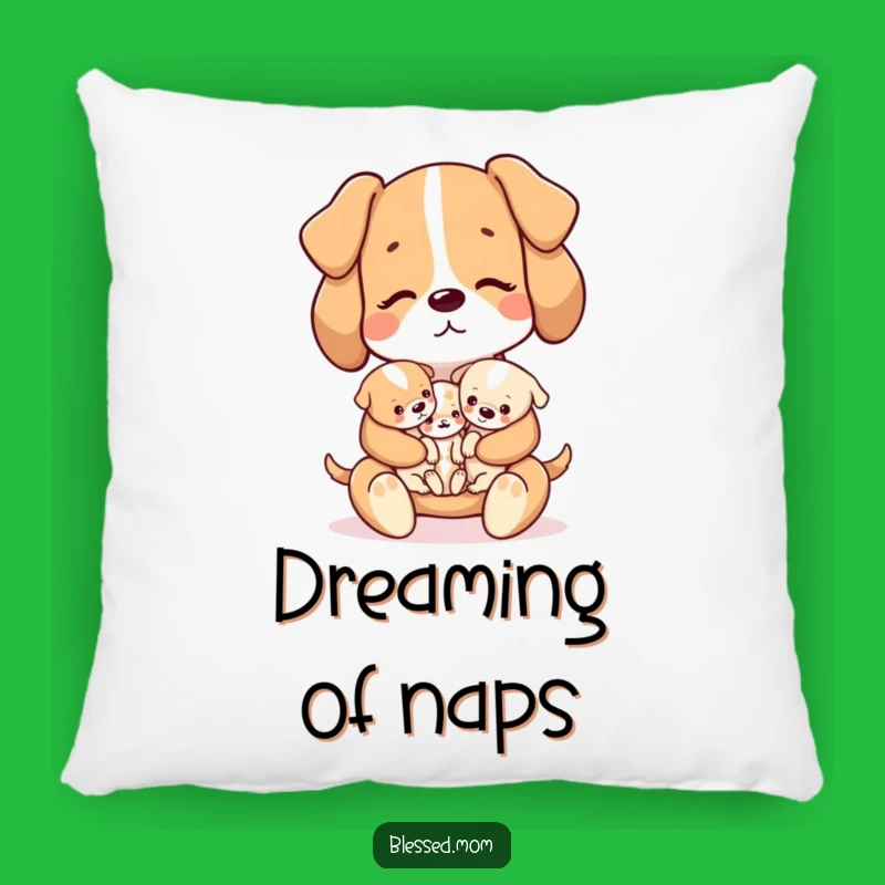 Cozy Funny Kawaii Dog Mom Pillow - Soft Puppy Cuddle Cushion Gift