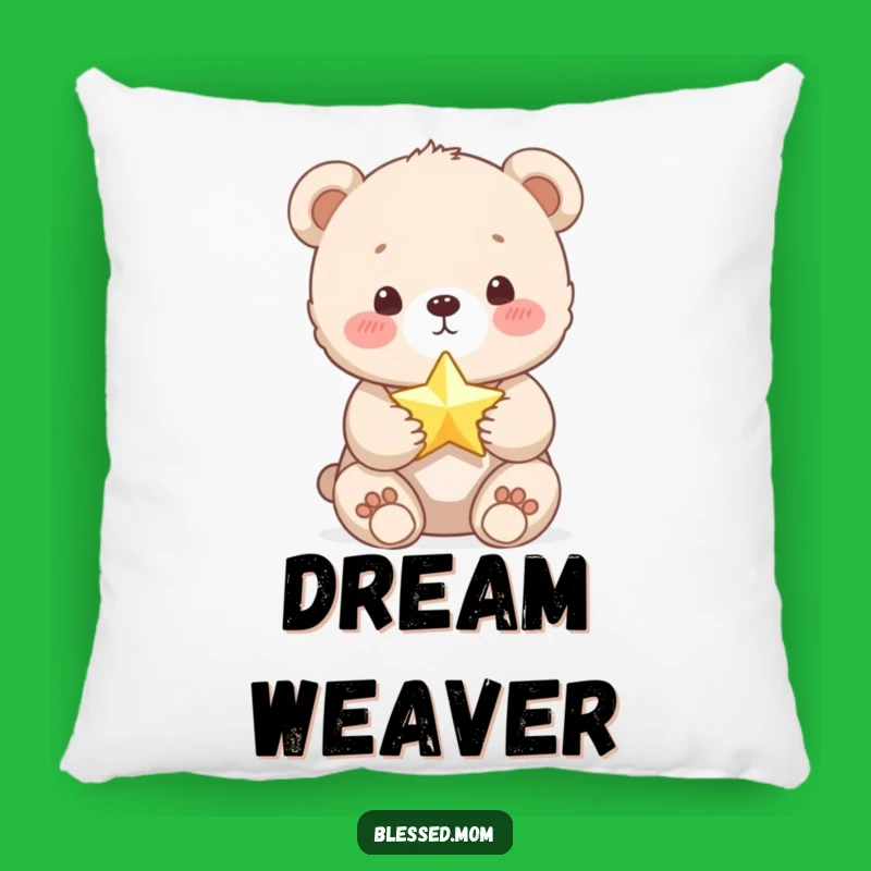 Funny Bear Cub Star Pillow: Cozy Cute Cushion, Adorable Decor, Sweet Funny Gift