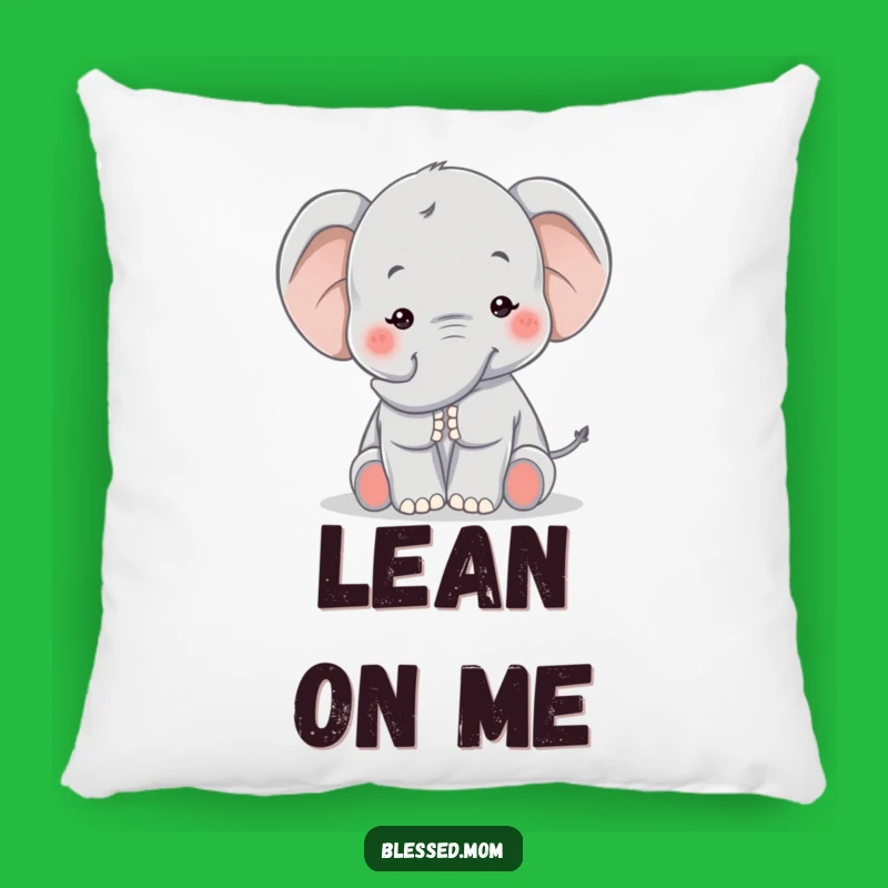 Funny Kawaii Elephant Mom Pillow - Cozy Comforting Trunk Pat Decor