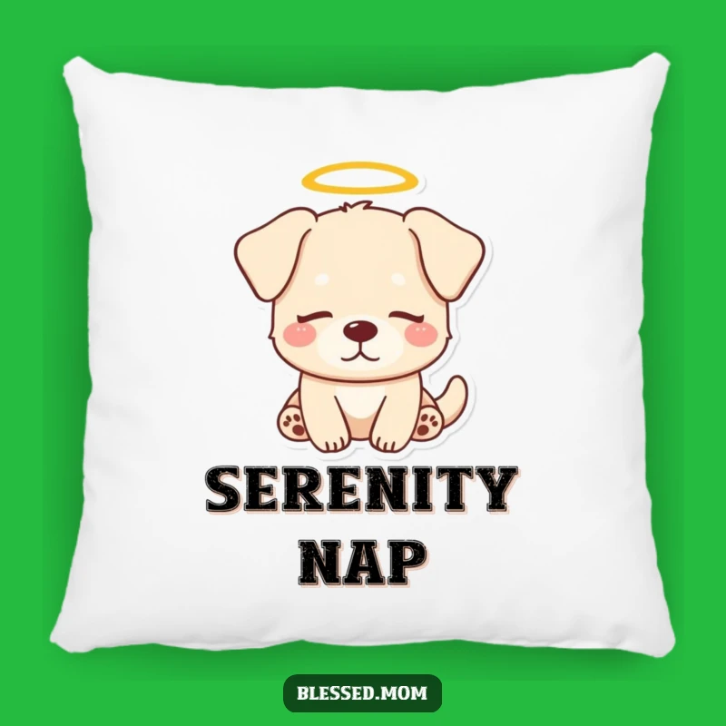 Funny Dog Halo Pillow: Cozy Canine Cushion, Adorable Decor, Serene Funny Gift