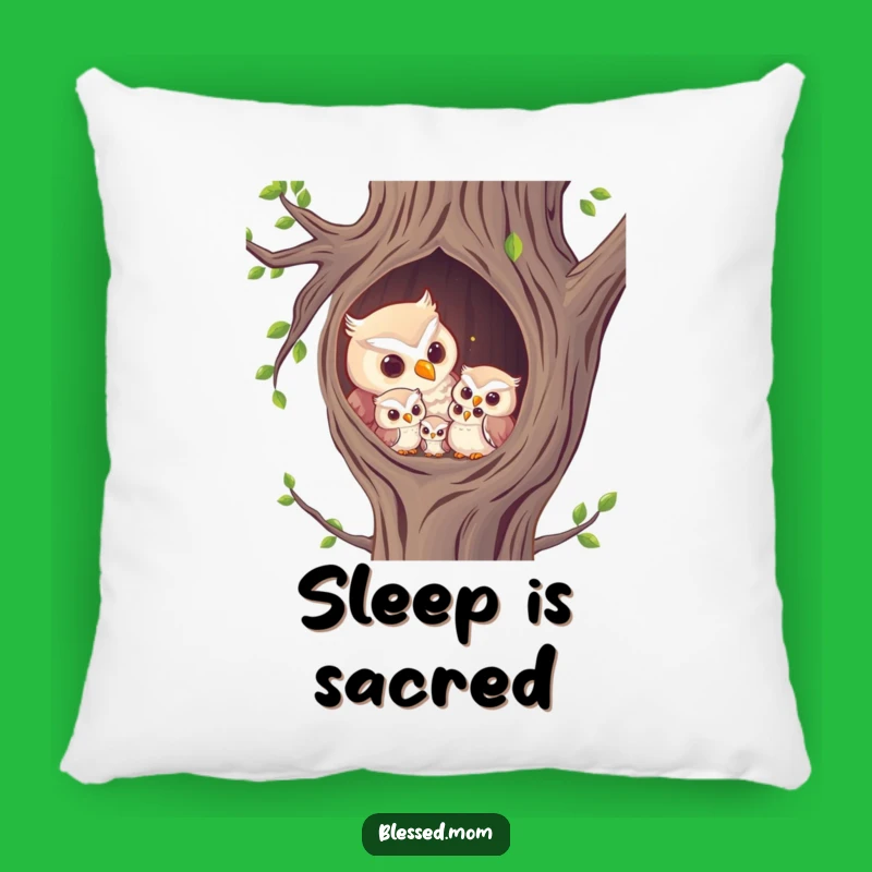 Funny Owl Mom Pillow: Cozy Comfort with Motherly Hoot
