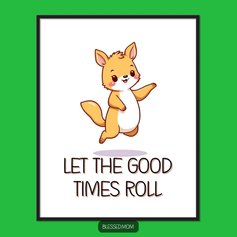 Funny Dancing Animal Digital Print: Decorate with Rhythm and this Funny Motion Art