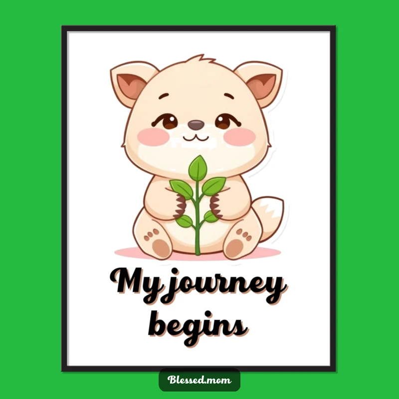 Funny Growth Animal Digital Print: Inspire Walls with this Funny and Uplifting Art