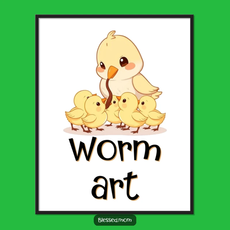 Funny Mama Bird Feeding Digital Print: Instant Hilarious Mom Art