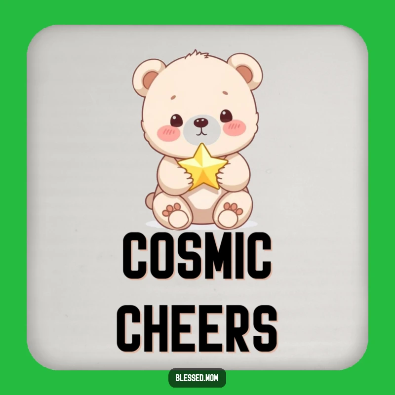 Funny Bear Cub Star Coaster: Cute Drink Base, Adorable Decor, Handy Funny Gift