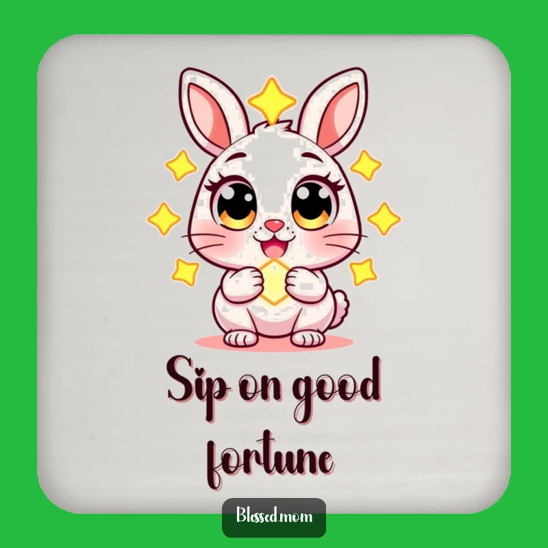 Funny Rabbit Charm Coaster - Enchanted Table Protector, Whimsical Gift