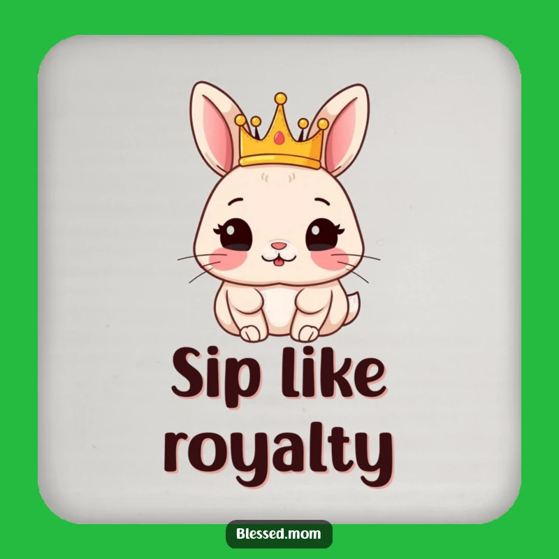 Funny Rabbit Coasters: Royal Touch, Perfect Tabletop Rabbit Gift