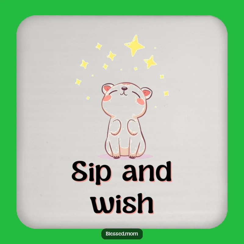 Funny Starry Hope Drink Coaster: Protect Surfaces with this Funny Celestial Decor