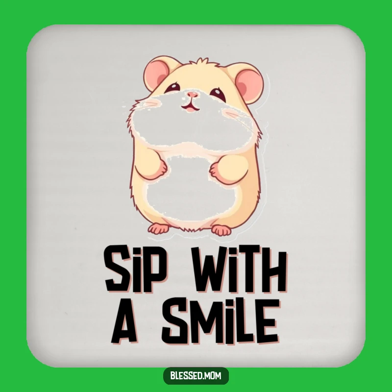 Funny Hamster Coasters: Gentle Smile, Perfect Tabletop Hamster Gift