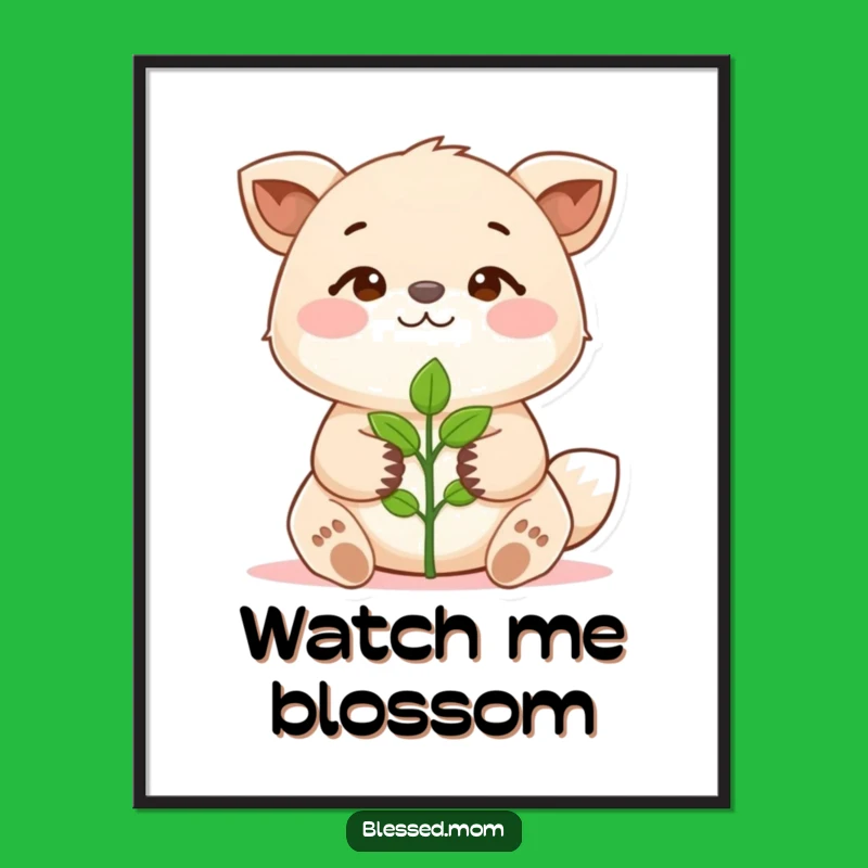 Funny Growth Animal Poster: Inspire Your Space with this Funny and Uplifting Art