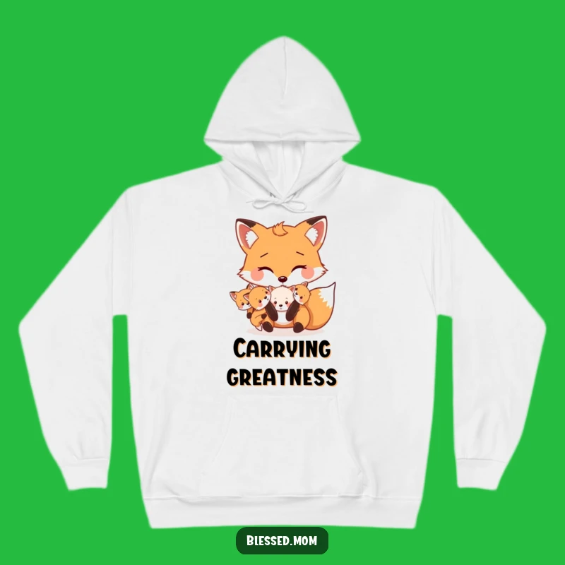 Cozy Funny Mama Fox Kits Hoodie: Warm & Hilarious Fox Gift