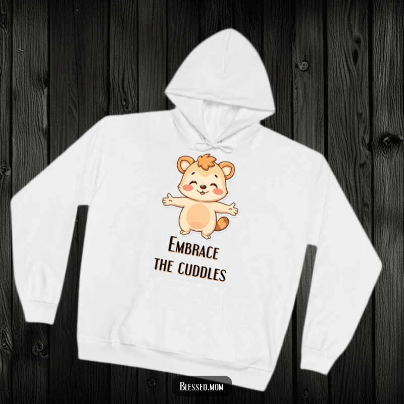 Funny Hoodie: An animal extends its arms in a warm, welcoming hug, symbolizing comfort and togetherness.