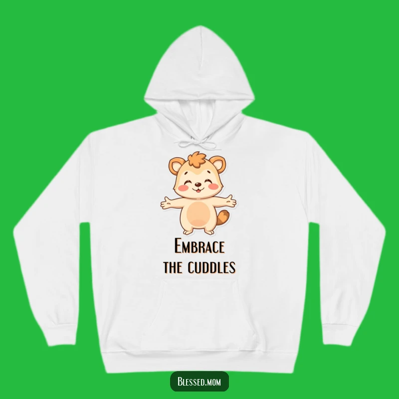 Funny Cozy Hoodie: Hugging Animal, Warm Embrace of Friendship
