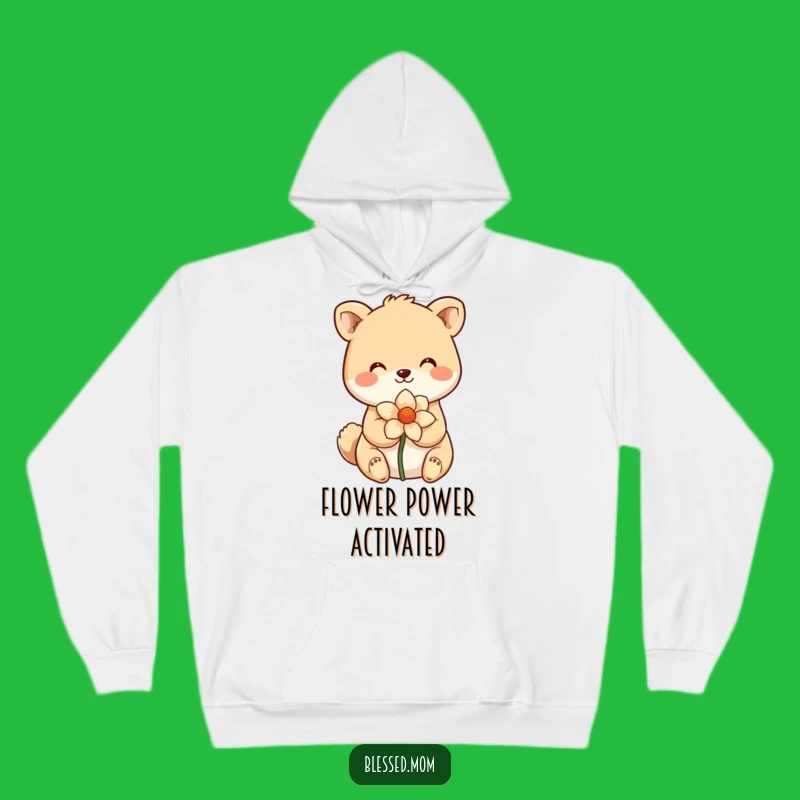 Funny Sweet Animal Hoodie: Cozy Up with Smiles and Flowers in this Funny Sweatshirt