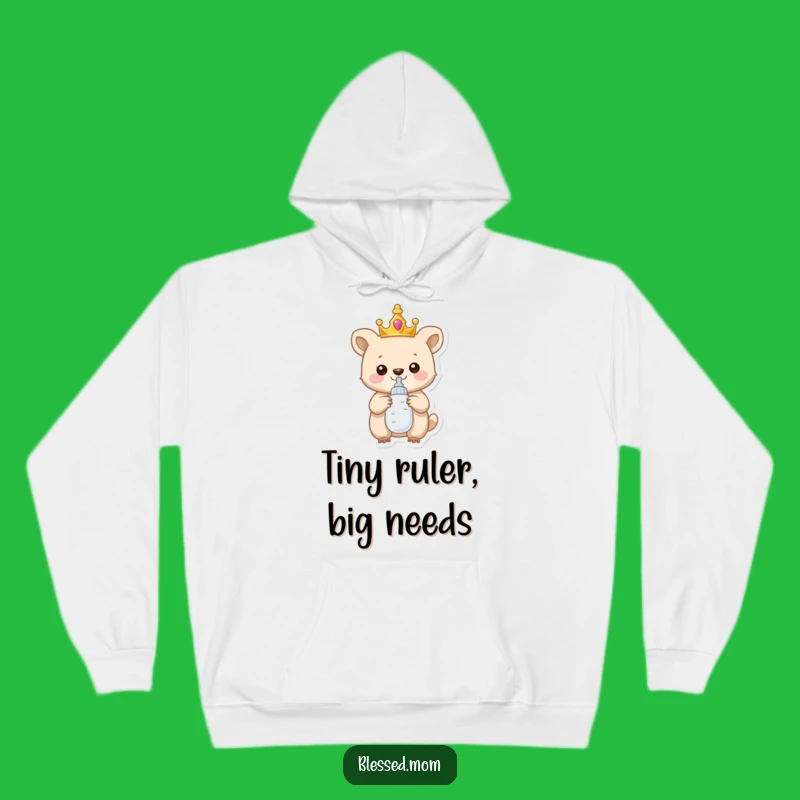 Funny Cozy Hoodie: Proud Tiny Royal Baby Animal, Warm and Hilarious New Parent Gear