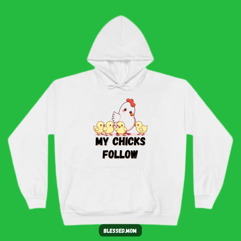 Funny Mother Hen Nudge Hoodie - Cozy Farm Animal Gift
