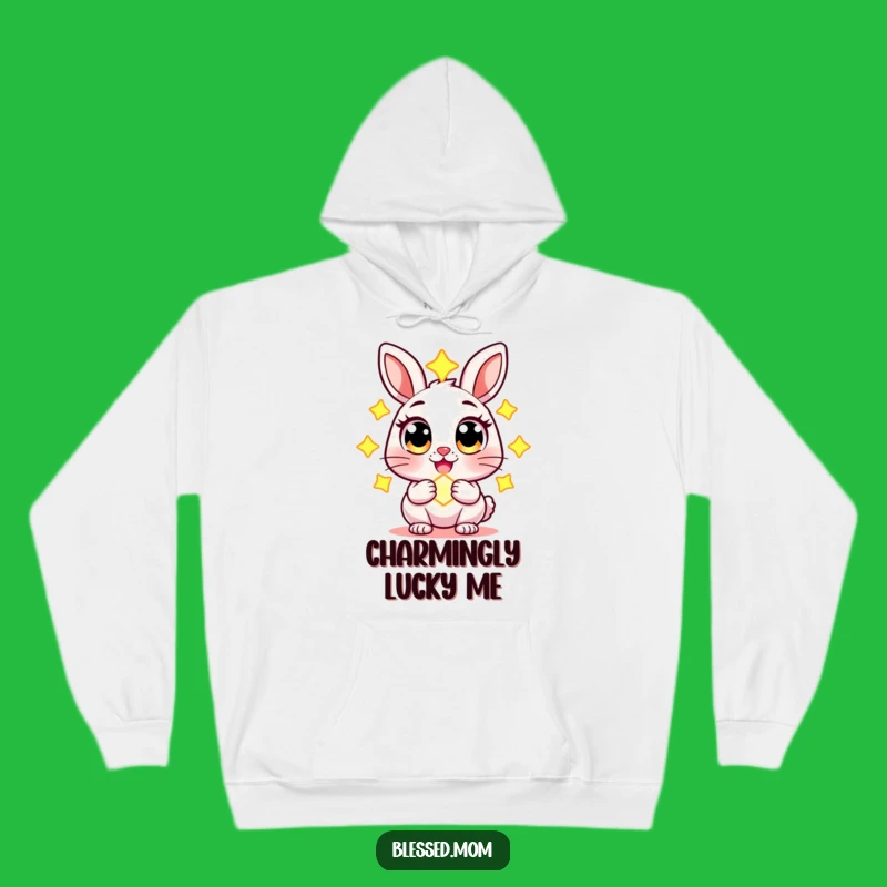 Funny Rabbit Charm Hoodie - Cozy Magical Creature Sweatshirt, Gift