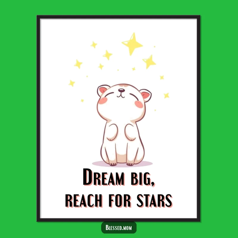 Free Printable Wall Art: Hopeful Animal Stars, Hilarious Downloadable Decor for Dreams