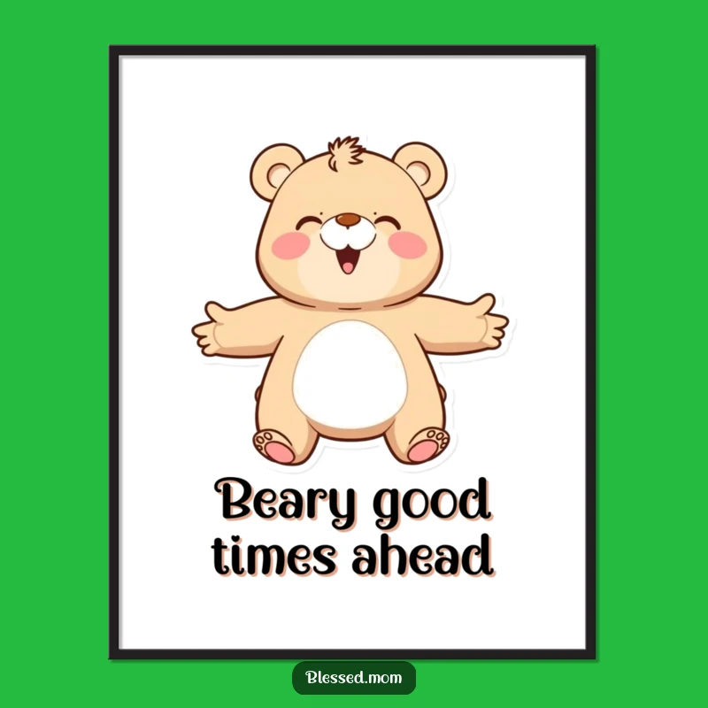 Free Printable Bear Mom Wall Art: Huggable Nursery Decor Downloadable