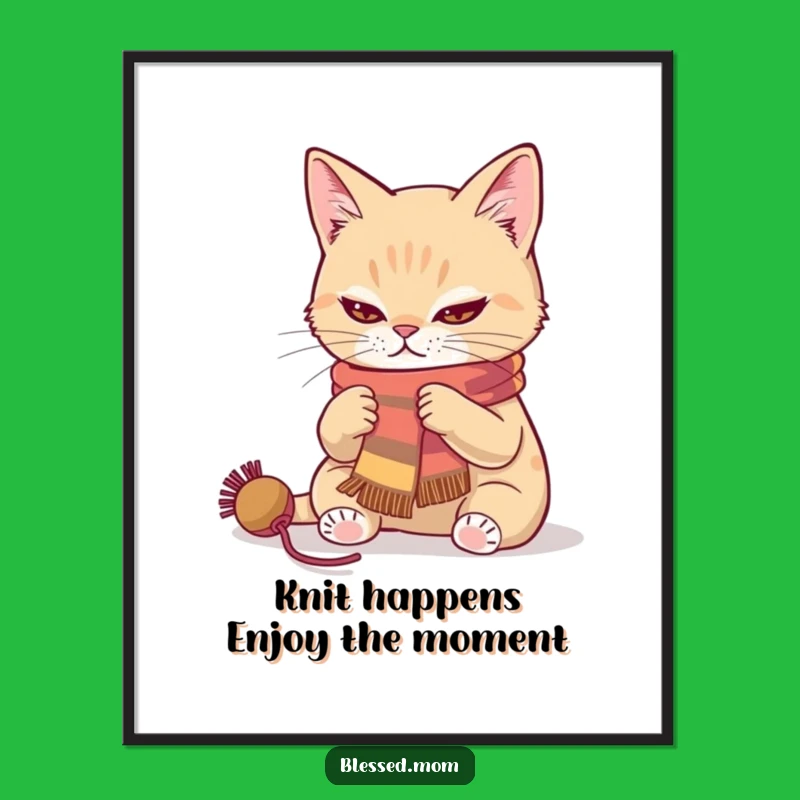 Add a touch of quirky charm with this free printable cat art! Print at home for instant, unique decor.