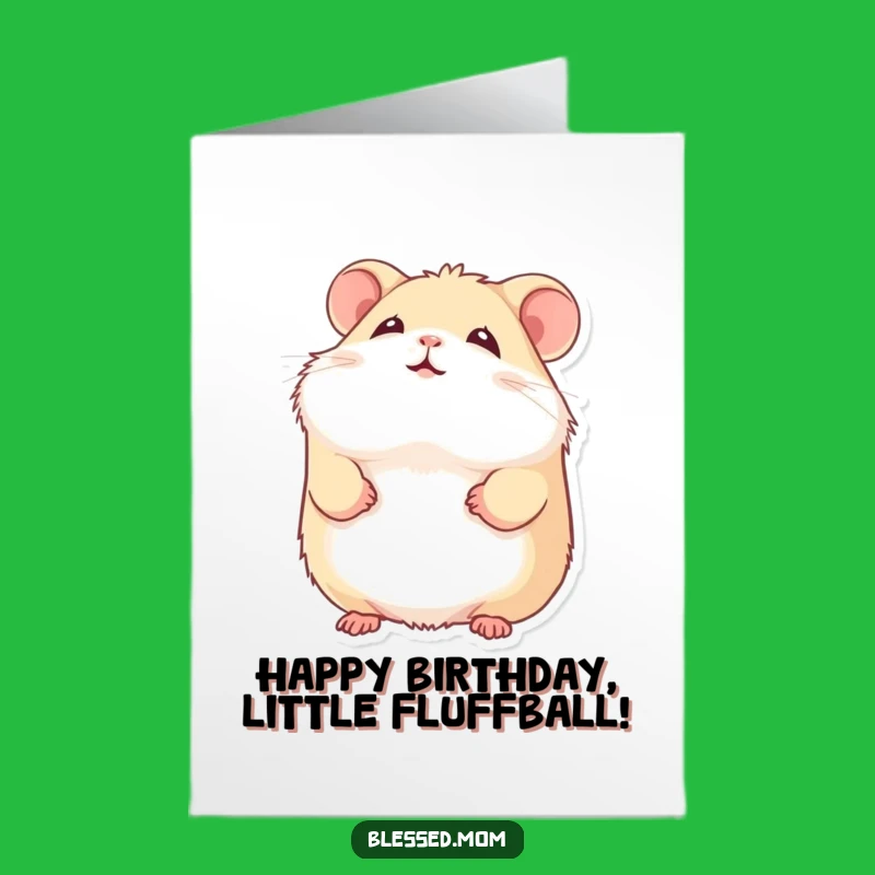 Free Printable Birthday Card: Hamster's Uplifting Wishes for a Happy Day