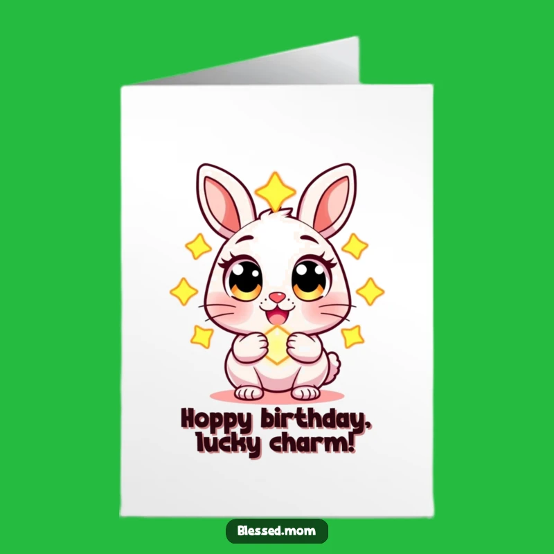 Free Printable Birthday Card: Magical Rabbit Charm - Funny Downloadable Gift