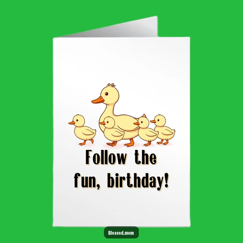 Free Printable Duck Parade Birthday Card: Organized Mom Doggo Downloadable