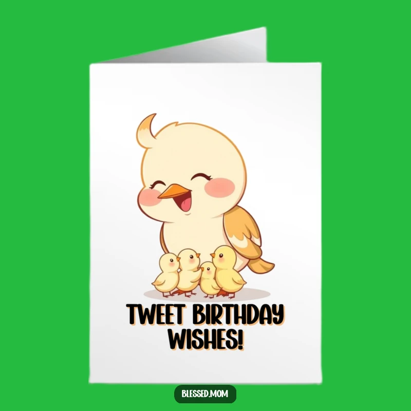 Free Printable Mama Bird Birthday Card: Chirpy Chicks Downloadable Gift