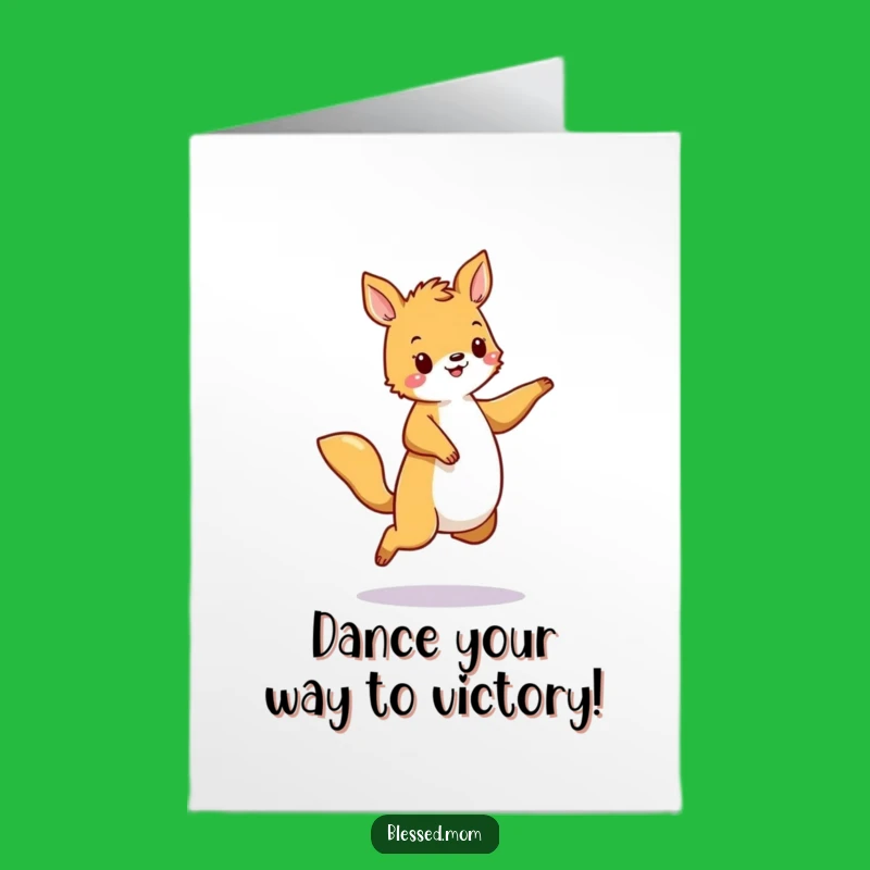 Free Printable Congrats Card: Dancing Animal Cheers, Hilarious Downloadable for Success