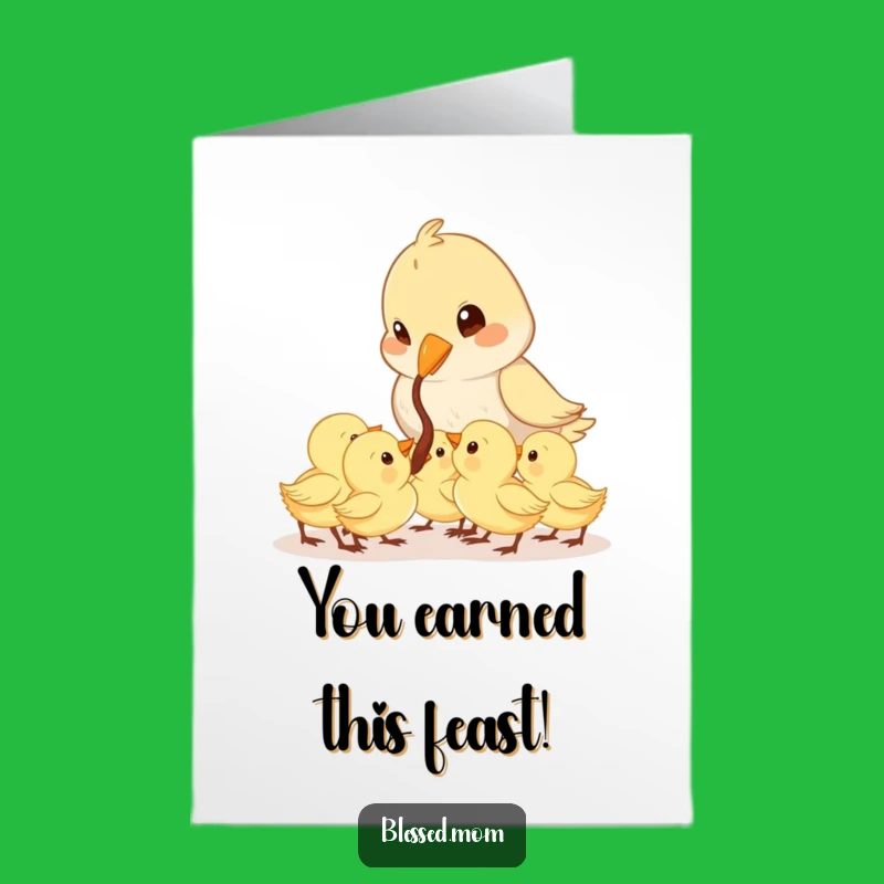 Free Printable Bird Congrats Card: Feeding Fun Design for Joyful Moments