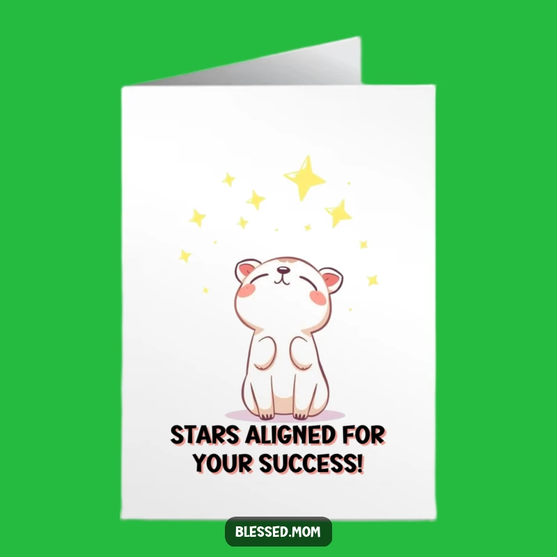 Free Printable Congrats Card: Starry Animal Gratitude, Hilarious Downloadable for Achievement