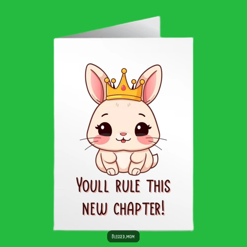 Funny Free Printable Congrats Card: Royal Rabbit Cheers Your Achievement!